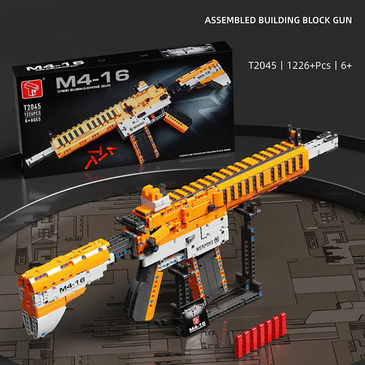 TiaGole MOC Building Block Set: Weapon MOC M4-16 Submachine Gun, Model T2045