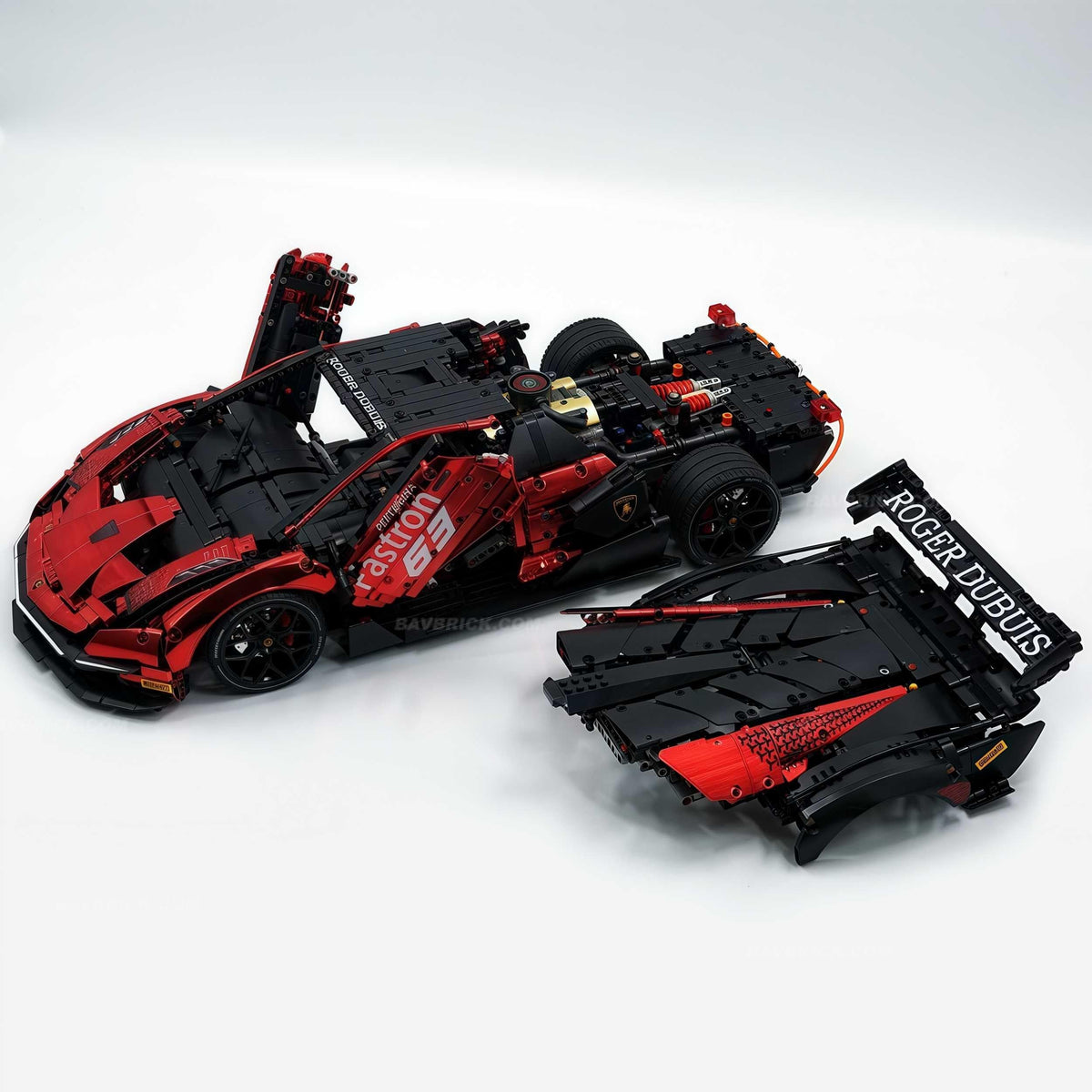 Trilumity Building Block Set: 1: 8 The Ultimate Italian Track-Only V12 Hypercar, Mirror Red Plated Limited Edition (4100+Piece)