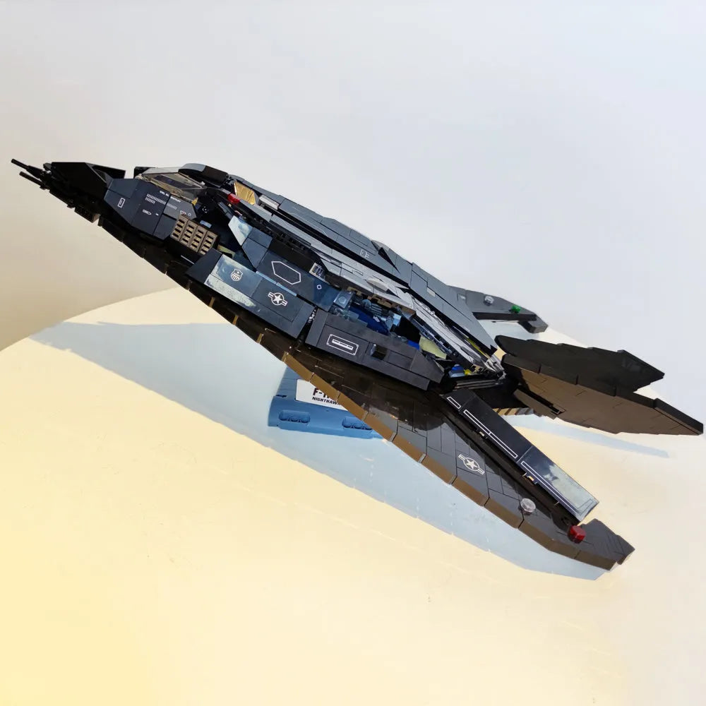 JieStar MOC Building Block Set: Stealth Aircraft F-117A Nighthawk, Model 58058