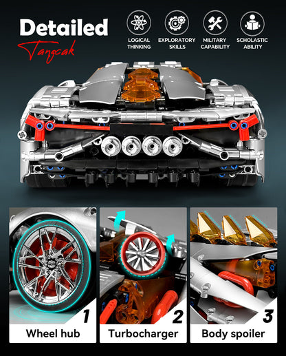 Trilumity Building Block Set: 1:10 Lamborghini Three Thousand Years Sports Car Building Sets (2130-Piece)