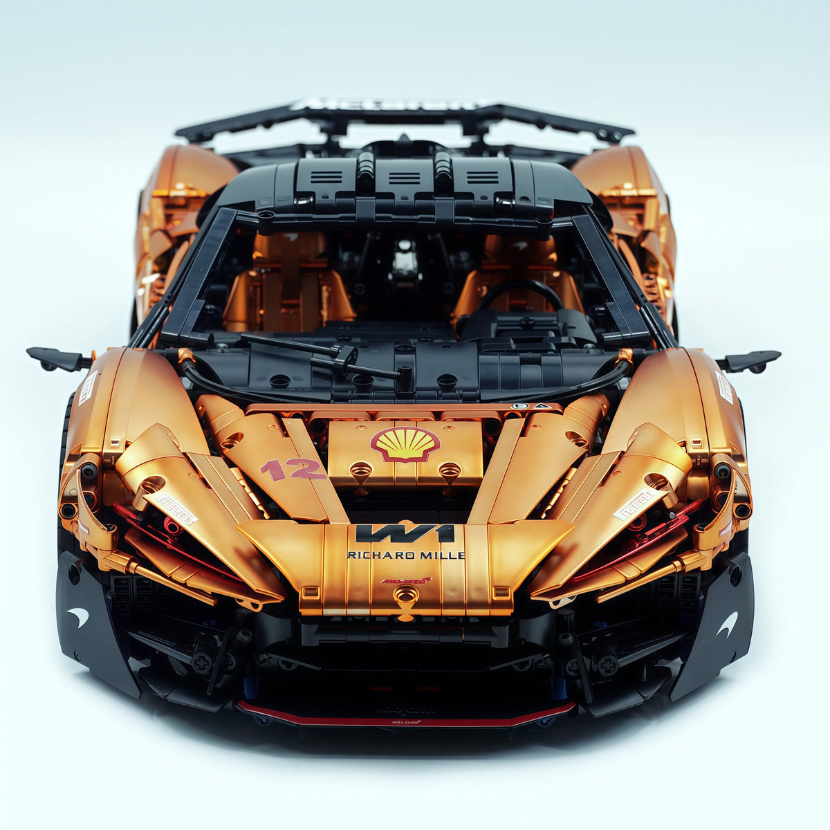 Trilumity Motorized Building Block Set: 1:8 The Ultimate British Woking Hypercar | Orange-Gold Custom Edition | Shipped in Original Gift Box