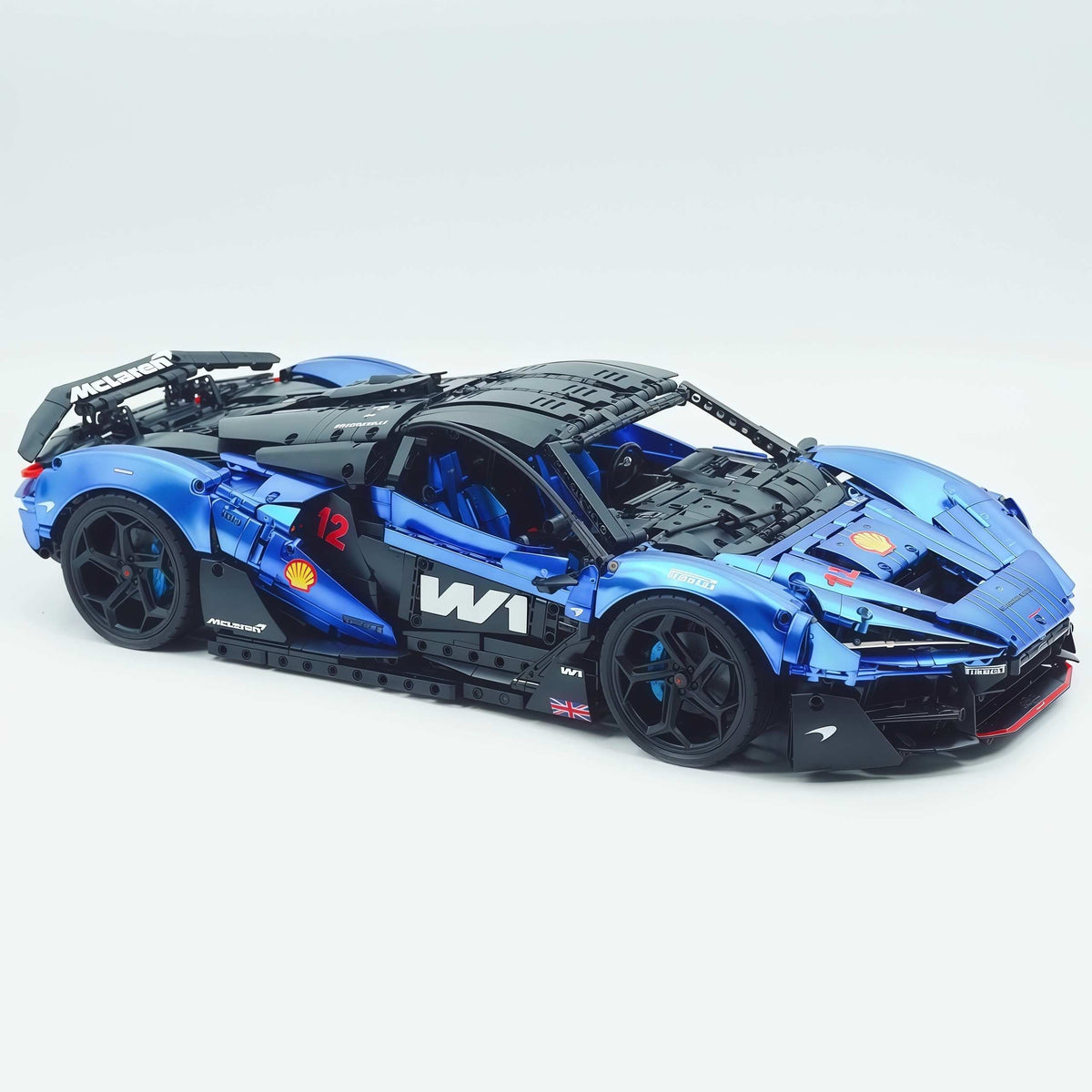 Trilumity Motorized Building Block Set: 1:8 The Ultimate British Woking Hypercar | Electric Sapphire Blue Custom Edition | Shipped in Original Gift