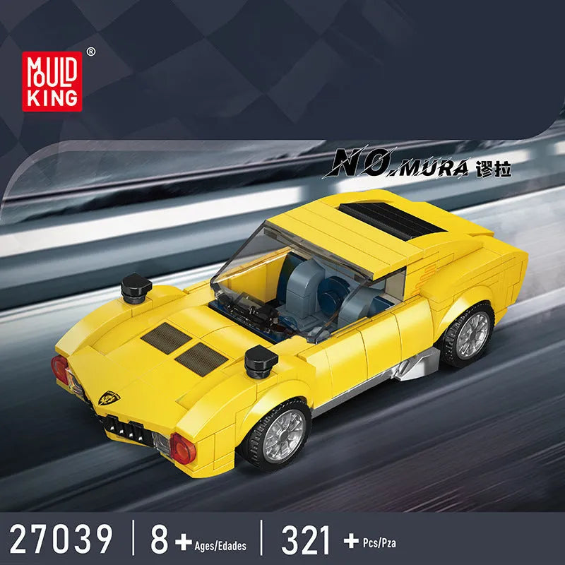 Mould King Building Block Set: Mini Lambo Miura Speed Champions Racers, Model K27039