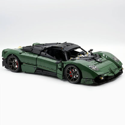 Trilumity Building Block Set: 1:8 Pagani Utopia Custom Avocado Green Paint – The Ultimate V12 Italian Hypercar (4688-Piece)