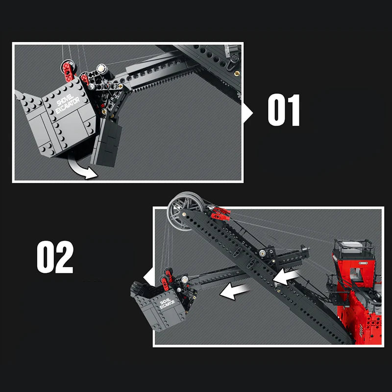 Trilumity Rope Shovel Building Block Set, Remote Control, 2,969-Piece