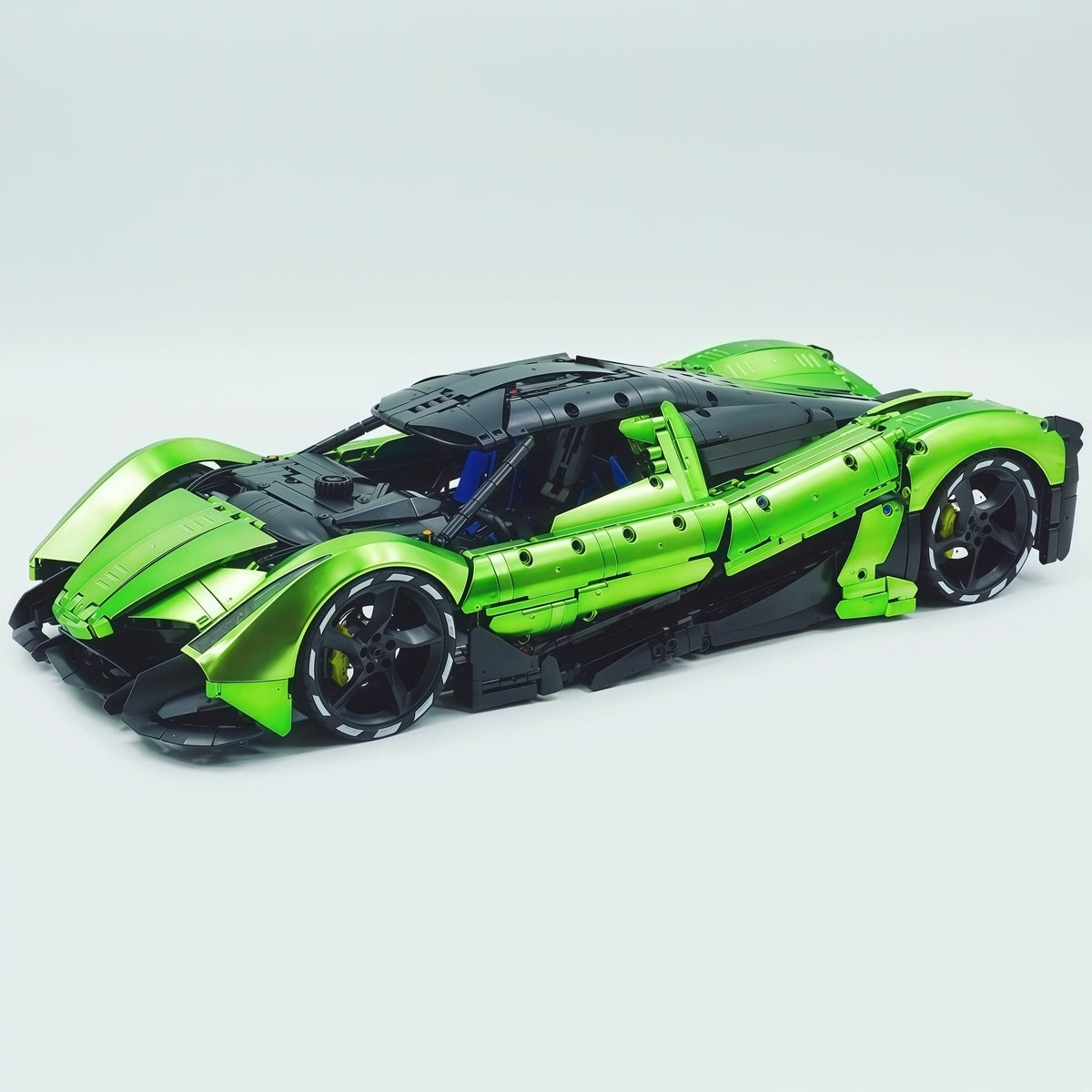 Trilumity Building Block Set: 1:8 Devel sixteen V16 | Neon Green Custom Edition | Officially licensed (4016Piece)