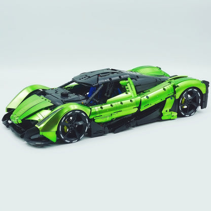 Trilumity Building Block Set: 1:8 Devel sixteen V16 | Neon Green Custom Edition | Officially licensed (4016Piece)