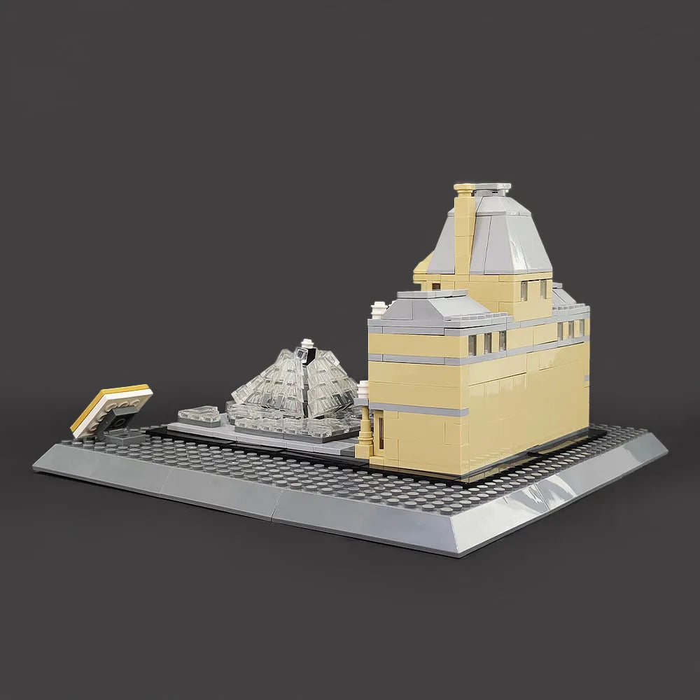 Wange MOC Building Block Set: Paris The Louvre, Model 4213