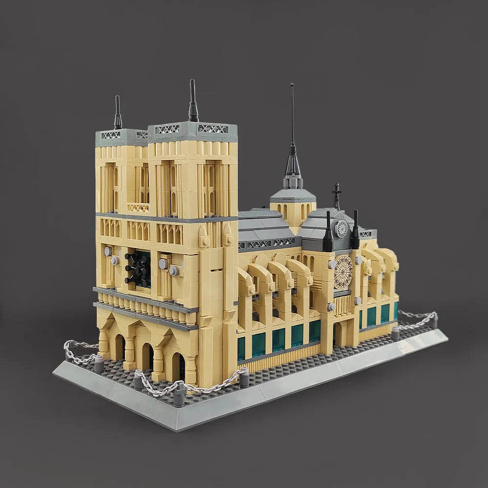 Wange MOC Building Block Set: Paris Notre Dame Cathedral, Model 5210