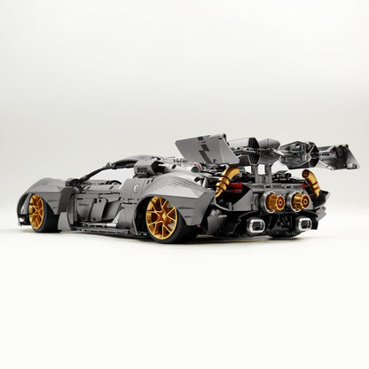 Trilumity Motorized Building Block Set: 1:8 Porsche Ultimate 918 Widebody Supercar Full-featured Edition with Remote Control (4306-Piece)