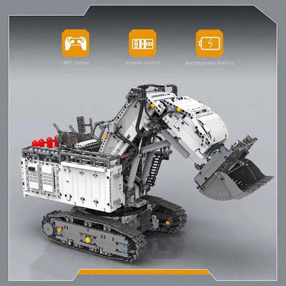 Mould King MOC Motorized Building Block Set: Liebherr R9800 Excavator, Model K17048