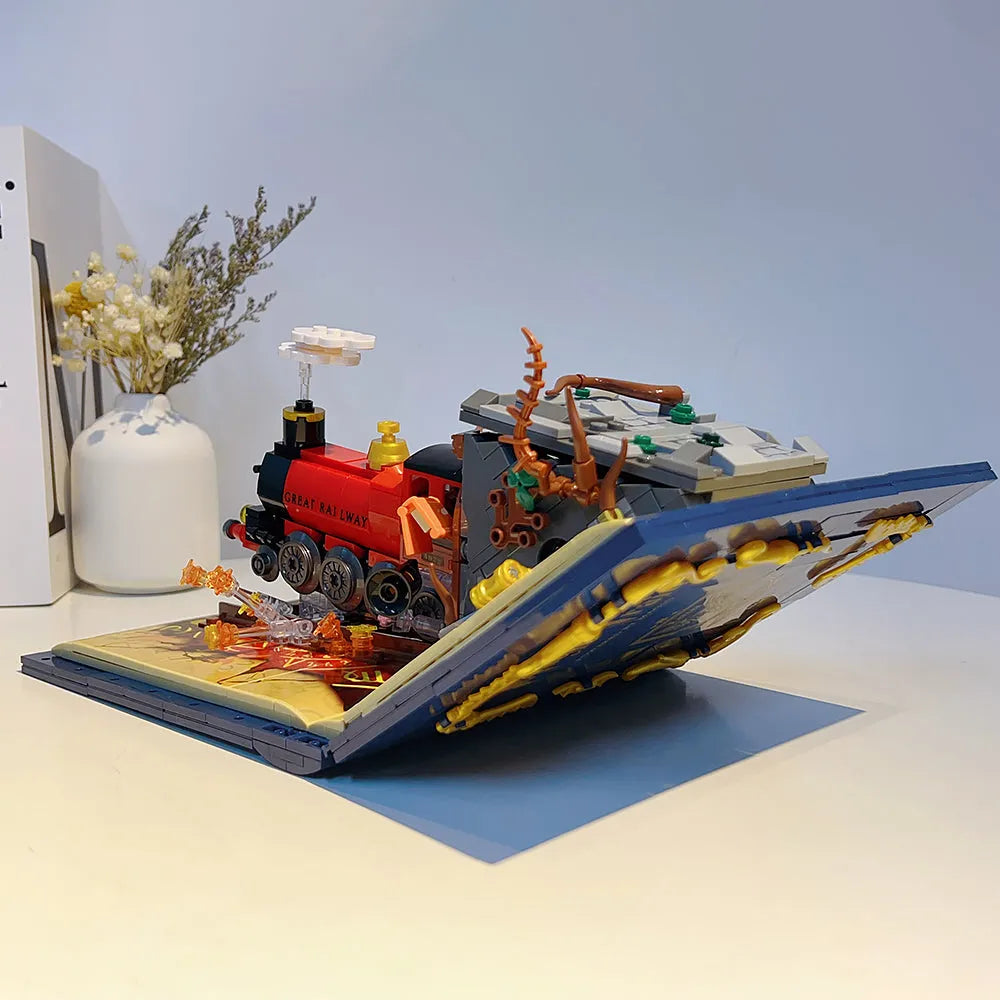 JieStar MOC Building Block Set: Harry Potter MOC Hogwarts Express Train, Model JJ9059
