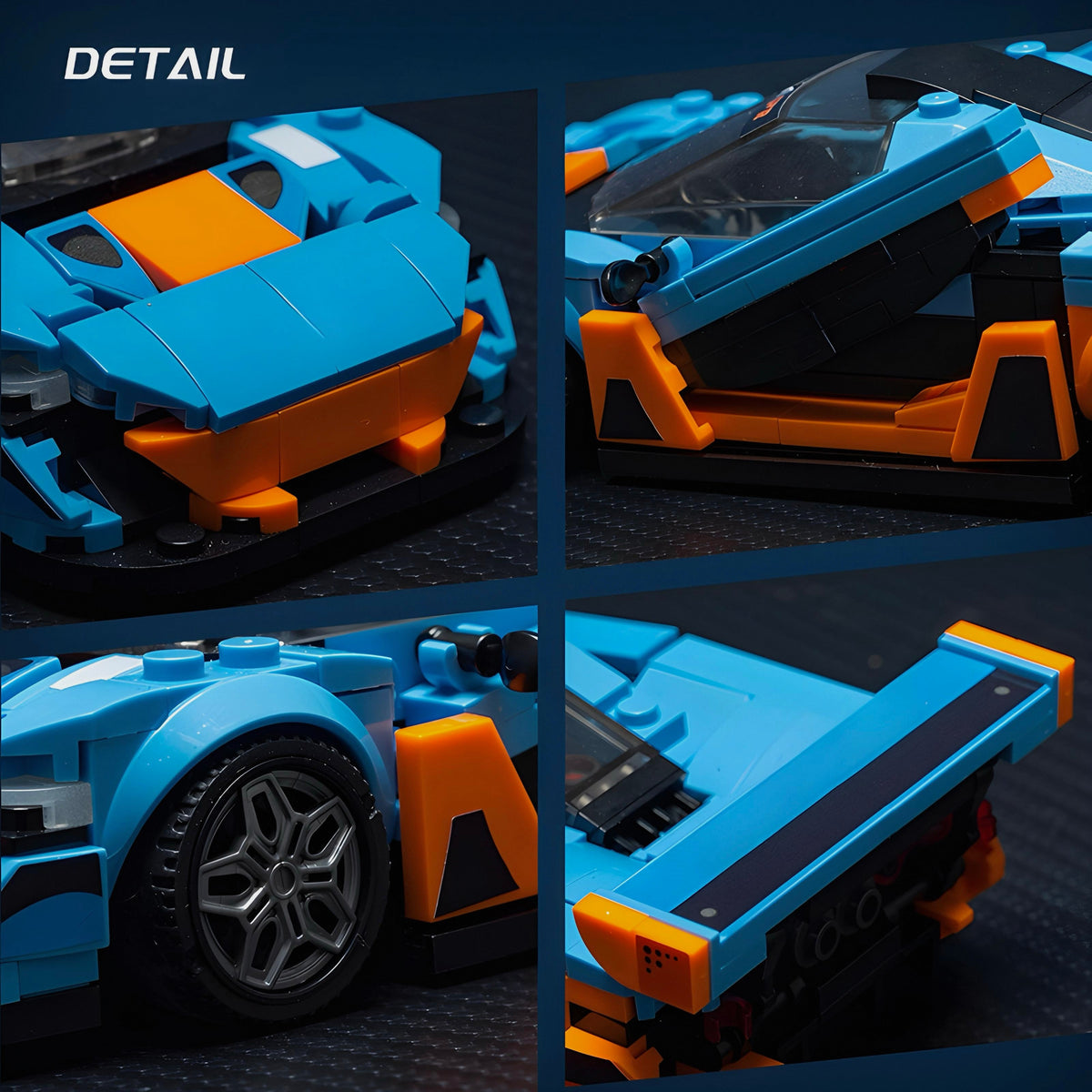 Trilumity Building Block Set: 1: 24 British Hybrid Hypercar (348-Piece)