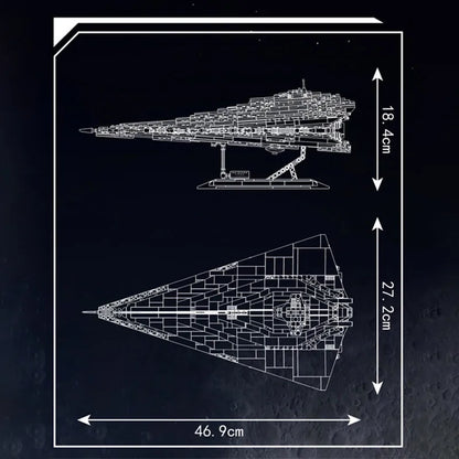 Mould King MOC Building Block Set: Star Wars MOC Renaissance Class Star Destroyer, Model MK21072