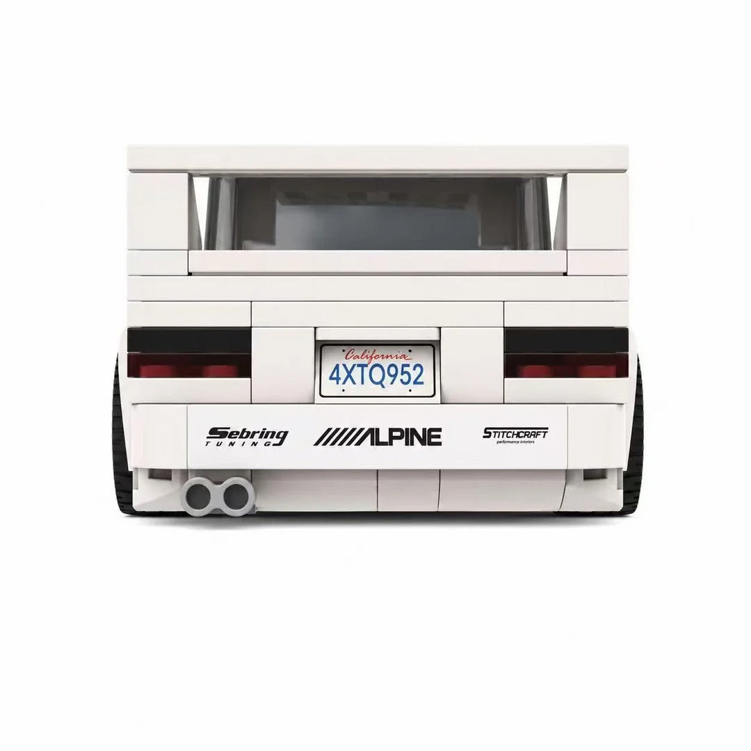 Trilumity Building Block Set: Blue & White Volkswagen Jetta | Includes a complete set of stickers| 239Piece