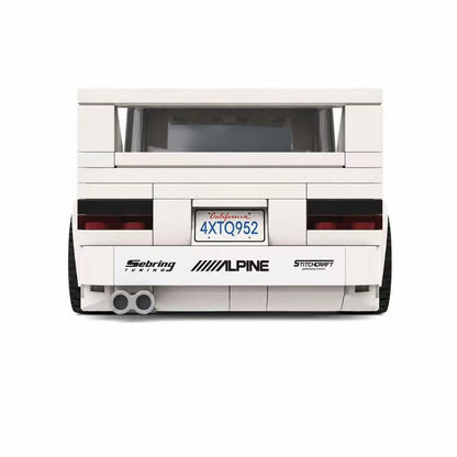 Trilumity Building Block Set: Blue & White Volkswagen Jetta | Includes a complete set of stickers| 239Piece