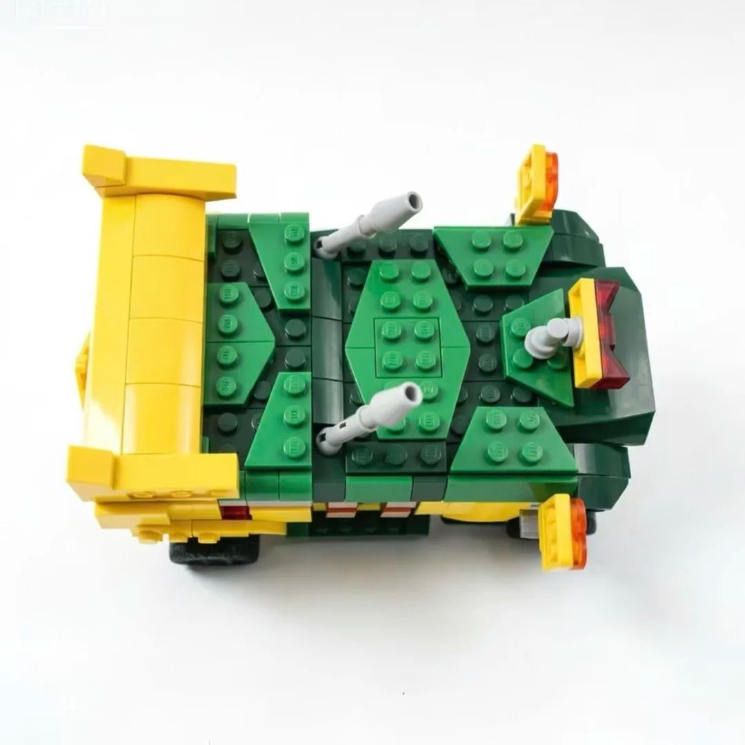 Trilumity MOC Building Block Set: Turtle Van Party Wagon | MOC-125660 | 491Piece