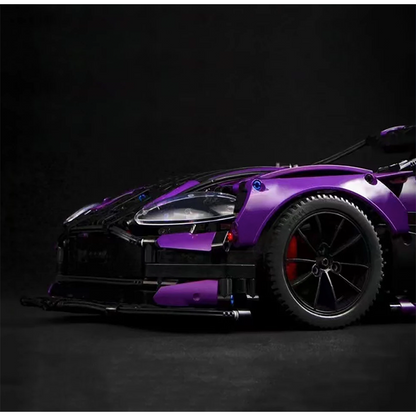 Trilumity Building Block Set: 1: 8 Aston Martin Vantage GT3 Supercar Set, Legendary Racing Dna | Jaw-Dropping Purple Finish (3850-Piece)
