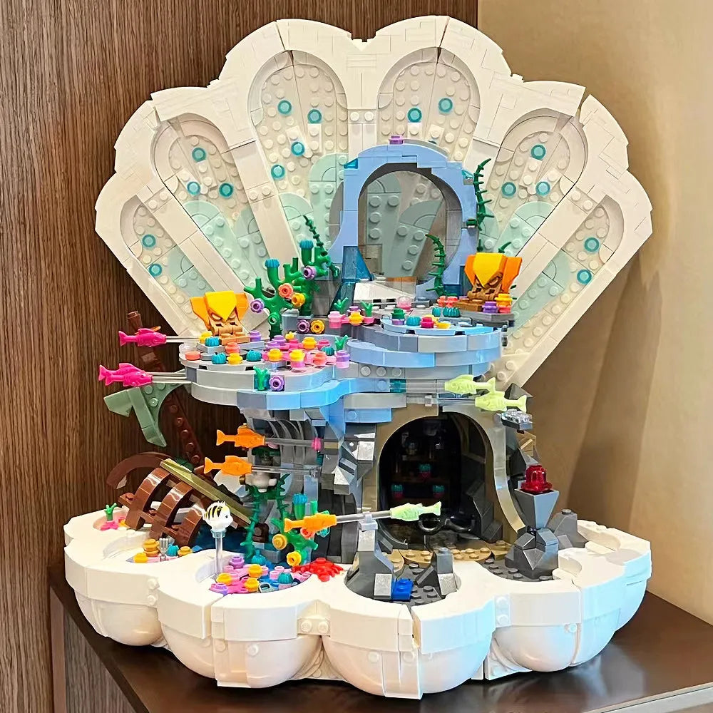 MOC Building Block Set: Little Mermaid Royal Clamshell, Model 68009