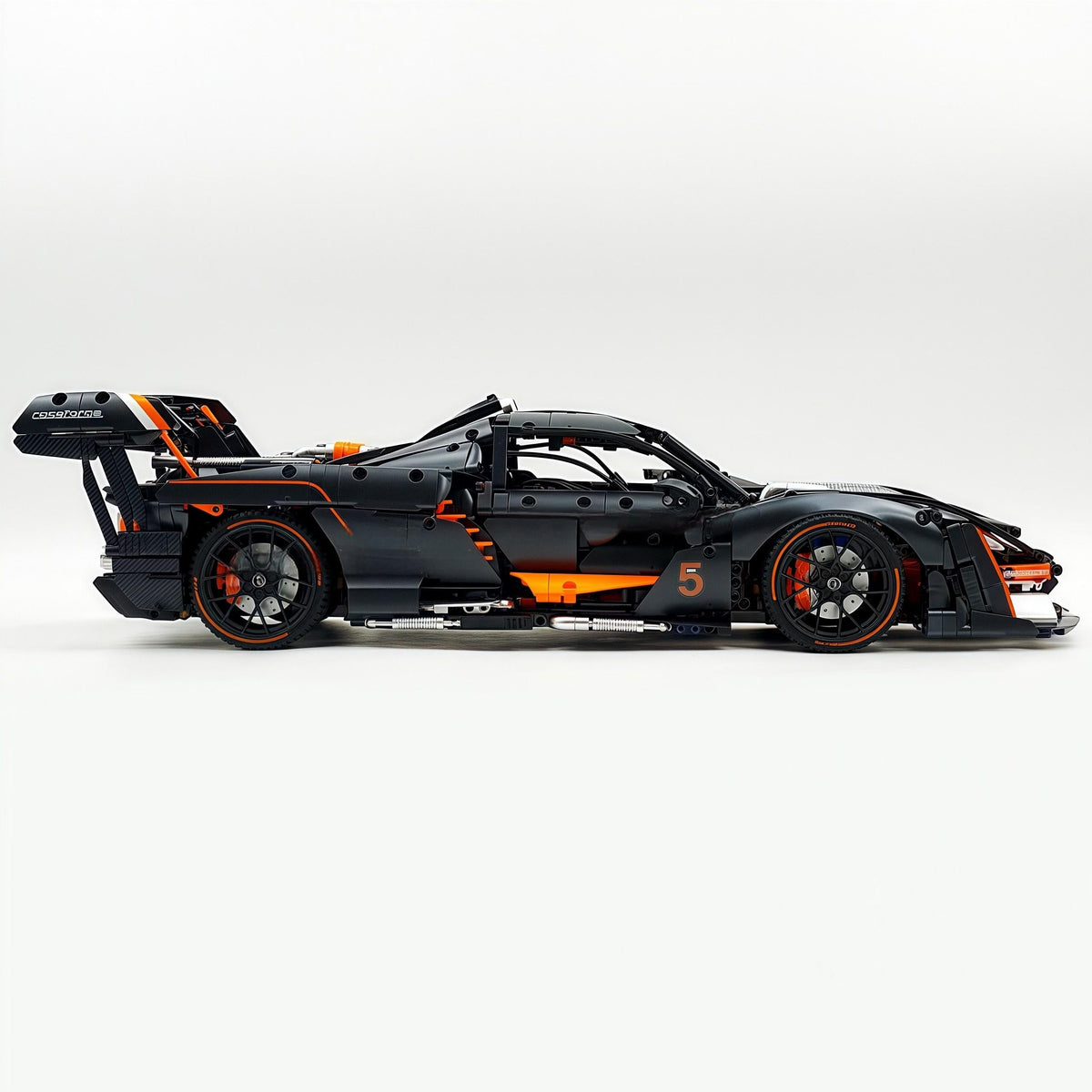 Trilumity Motorized Building Block Set: 1:8 McLaren Senna Black Knight Hypercar Limited Edition (3803-Piece)