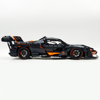 Trilumity Motorized Building Block Set: 1:8 McLaren Senna Black Knight Hypercar Limited Edition (3803-Piece)
