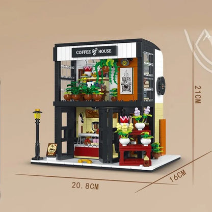 MORK Building Block Set: Flower Coffee House, Model 031066