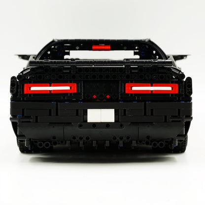 Trilumity Building Block Set: 1: 8 Dodge Challenger, Black Samurai Customized Version (3300+Piece)