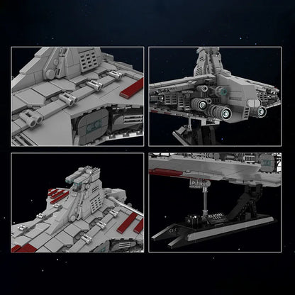 Mould King MOC Building Block Set: Star Wars MOC Republic Attack Cruiser, Model MK21074