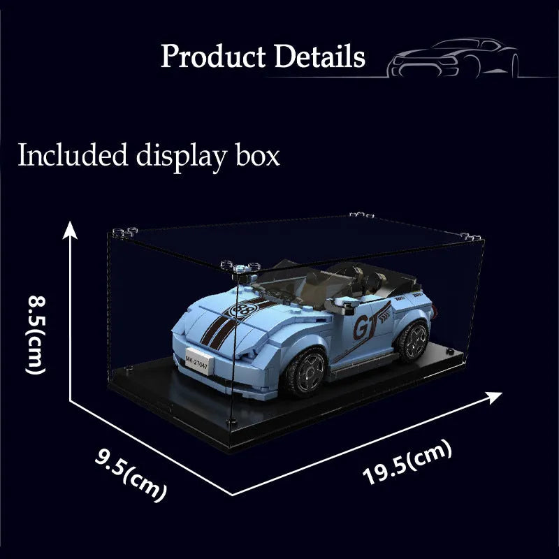 Mould King Building Block Set: Mini V Beetle Speed Champions Car, Model K27047