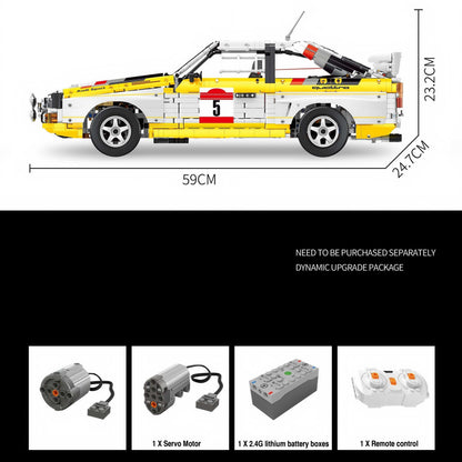 Trilumity Building Block Set: 1: 8 Audi Rally Quattro S1 Group B 1984, Genuine Authorization (3887+Piece)