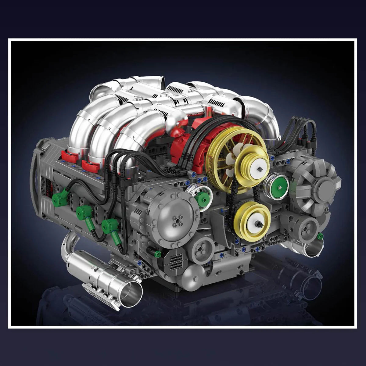 Trilumity Building Block Set: Motorised Flat 6 Engine (2376-Piece)