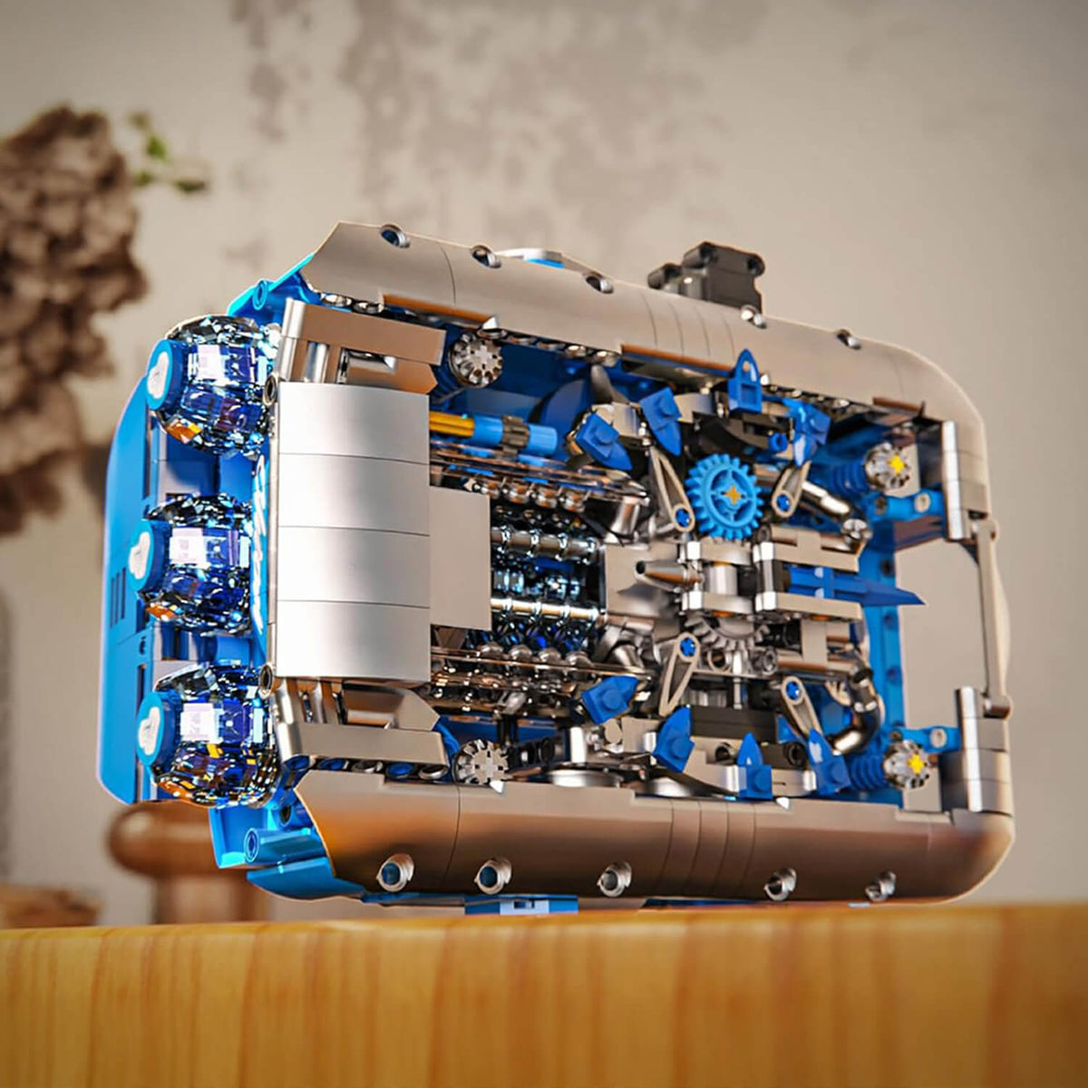 Trilumity The V16 Tourbillon Building Block Set, 1:1 Scale, 1,005-Piece