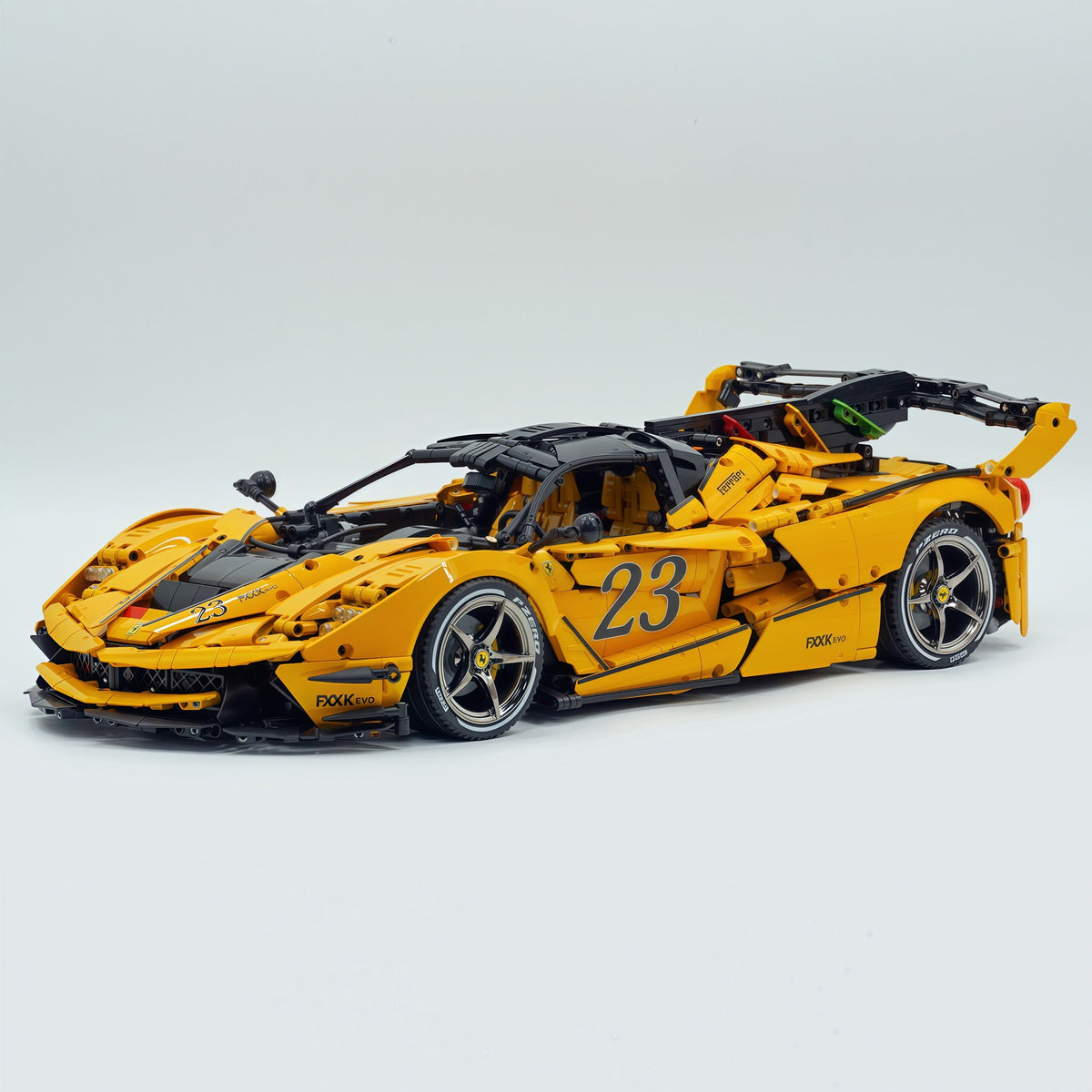 Trilumity Motorized Building Block Set: 1:8 The Ultimate Italian Hybrid Hypercar Evo | Baked Enamel Yellow Paint Italian Flagship (4058+-Piece)