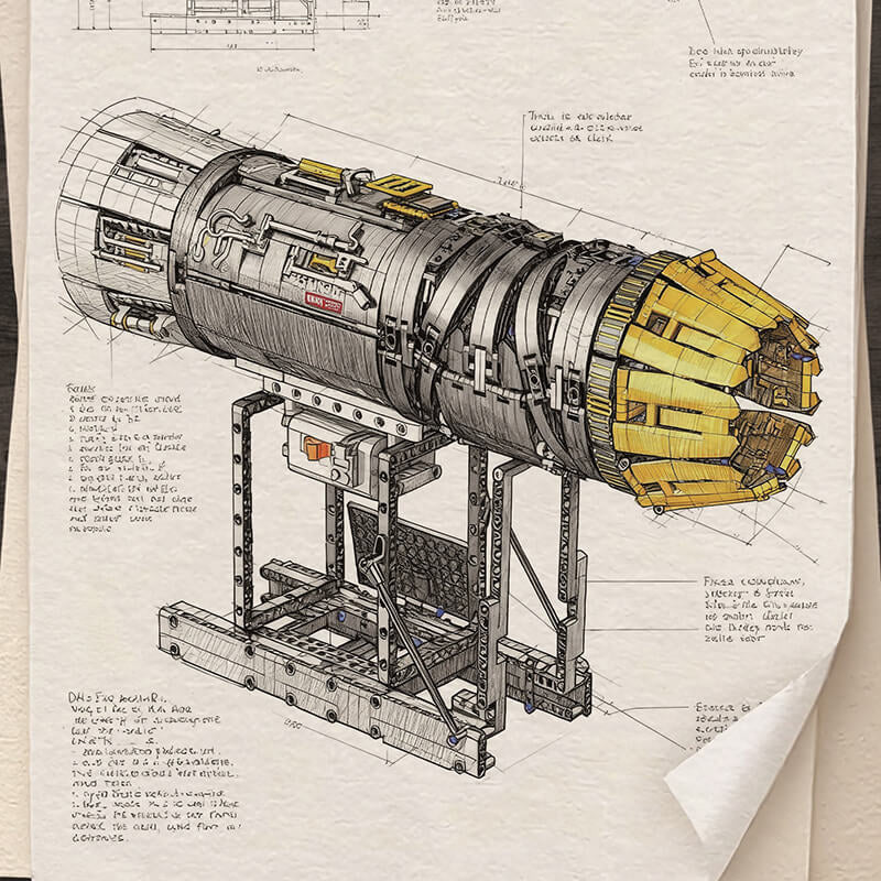 Trilumity Building Block Set: Motorised F35 Turbine Engine (1812Piece)