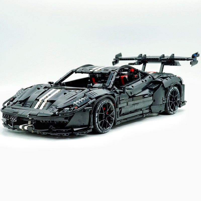 Trilumity Motorized Building Block Set: 1:8 The Ultimate Maranello V8 GT Supercar, GTR-style widebody kit and large rear wing (3237-Piece)