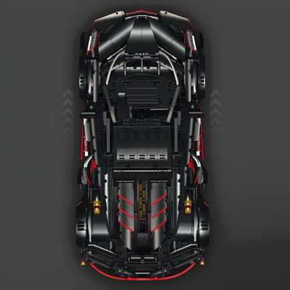 Trilumity Motorized Building Block Set: 1:8 Lamborghini Veneno Limited Edition Obsidian V12 Supercar | 64cm | Remote Controlled | 3809-Piece