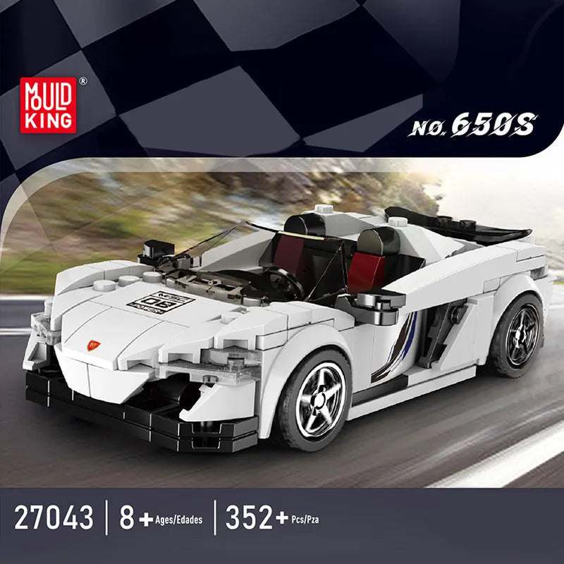 Mould King Building Block Set: Mini McLaren 650S Speed Champions Racers, Model K27043