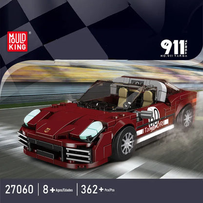 Mould King Building Block Set: Mini 911 Targa Speed Car Champions, Model K27060