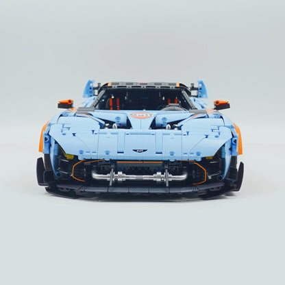 Trilumity Building Block Set: 1:8 Aston Martin Vulcan | Gulf Blue Custom Edition | 3794+-Piece