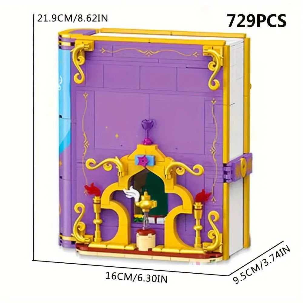 JieStar Building Block Set: Aladdin Magic Lamp 3D Book, Model JJ9054
