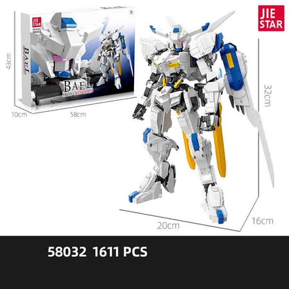 JieStar MOC Building Block Set: Super Hero MOC Bael Mecha Robot Warrior, Model 58032
