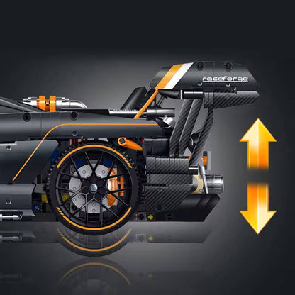 Trilumity Motorized Building Block Set: 1:8 McLaren Senna Black Knight Hypercar Limited Edition (3803-Piece)
