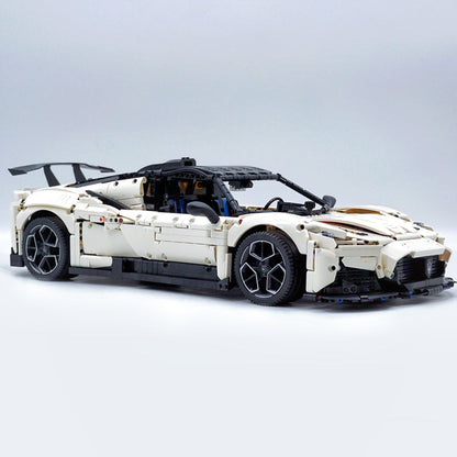 Trilumity Building Block Set: 1:8 Maserati Mc20 | White and Black Custom Edition (3500+-Piece)