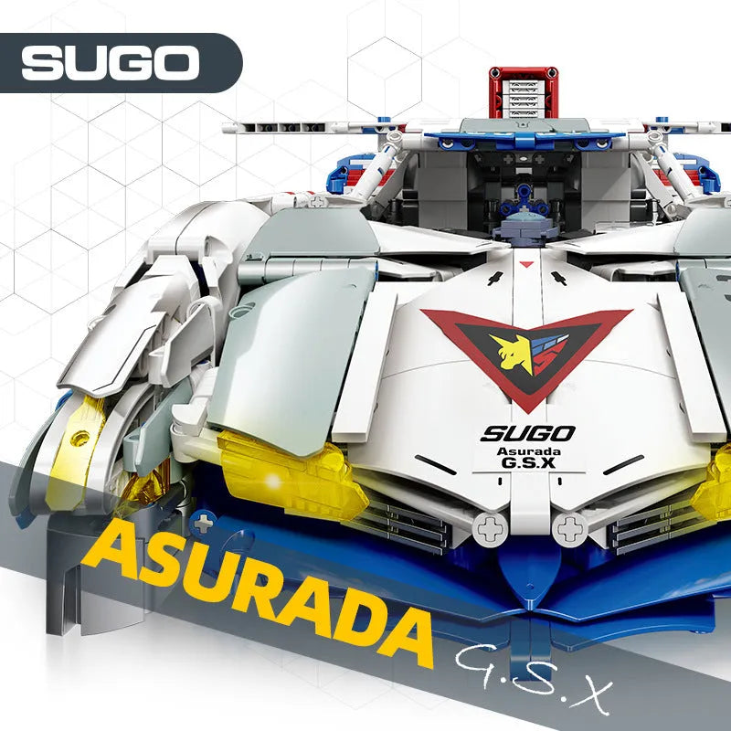 JieStar MOC Motorized Building Block Set: SUGO Asurada GSX Sports Car, Model 92033