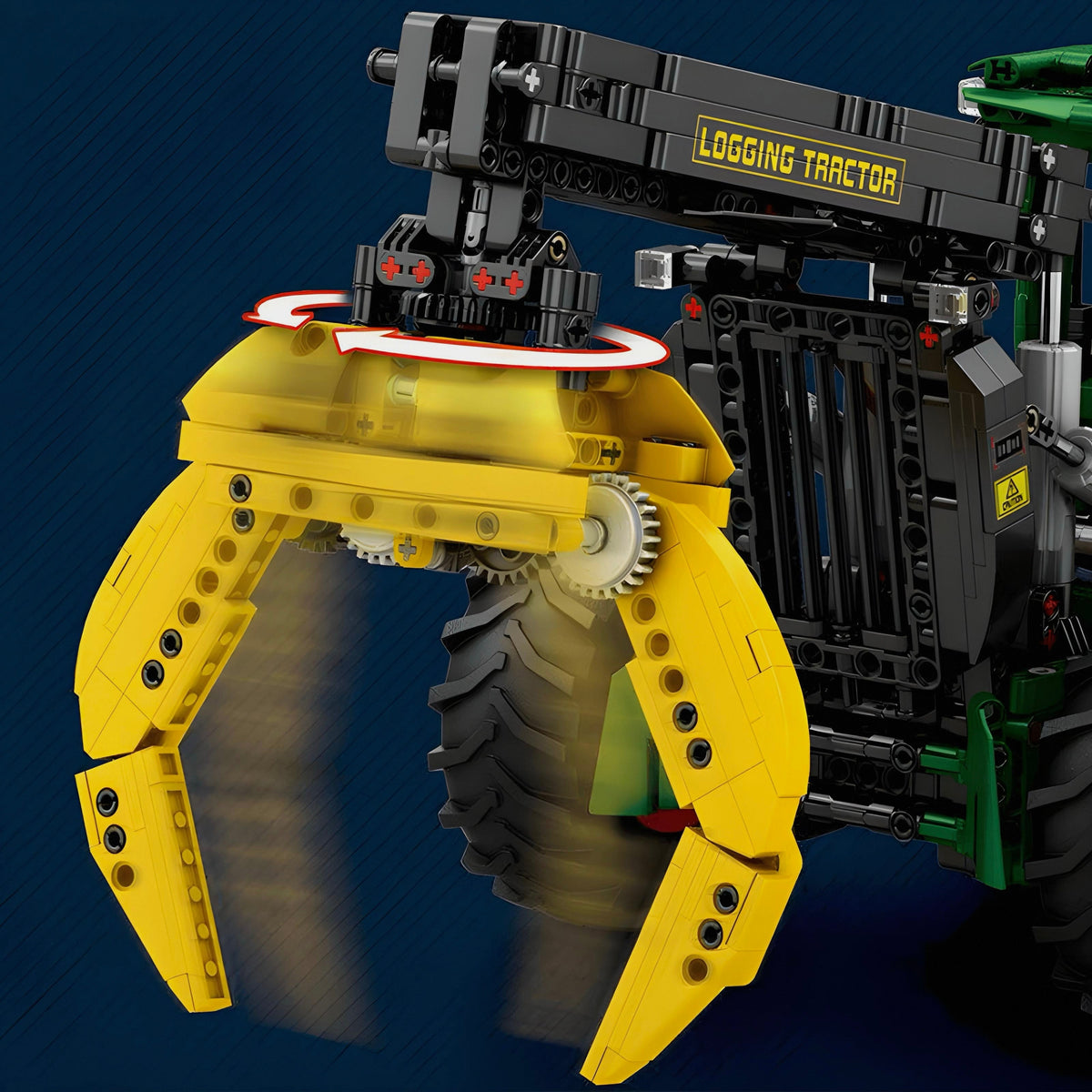Trilumity Log Skidder Tractor Building Block Set, Remote Control, 1,741-Piece