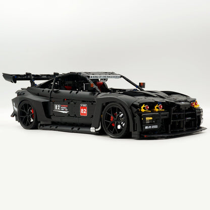Trilumity Building Block Set: 1: 8 BMW M4 GT3 Building Set, Custom Barrel Matte Black Paint, The Ultimate Collectible (4556Piece)