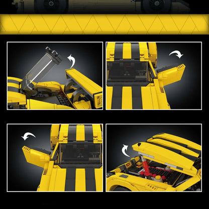 Mould King MOC Motorized Building Block Set: Dodge Viper Racing Sports Car, Model 10046
