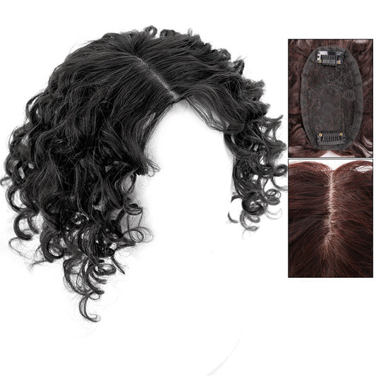 Trilumity Curly Wig in Natural Black, front view