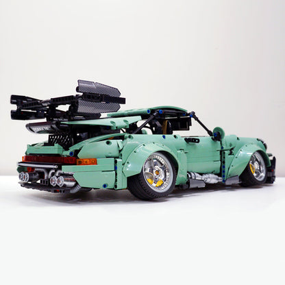 Trilumity Building Block Set: 1:10 Green Porsche 964, Limited Edition (2435-Piece)