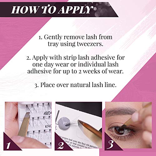 Trilumity Individual Double Up Medium Cluster Faux Mink Fiber - Black False Lashes